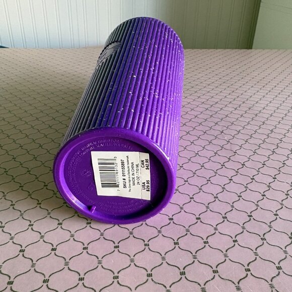 Starbucks Purple Halloween Tumbler 2024.  Purple Glow In The Dark 24 Oz. - Picture 5 of 7